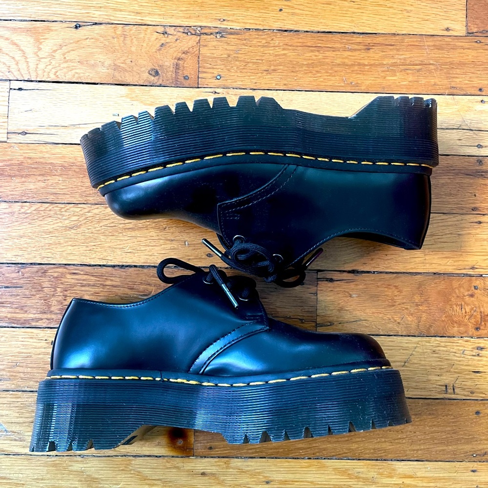 Dr. Martens 1461 Quad Black Platform Shoes